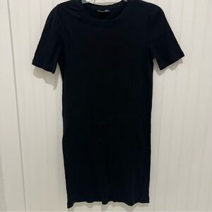 A.P.C. Black Ribbed Knit Dress